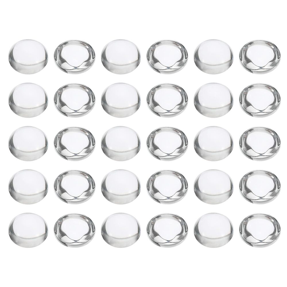 7185 Transparent Glass Cabochons, 100Pcs 12mm Thicker Round Glass Dome
